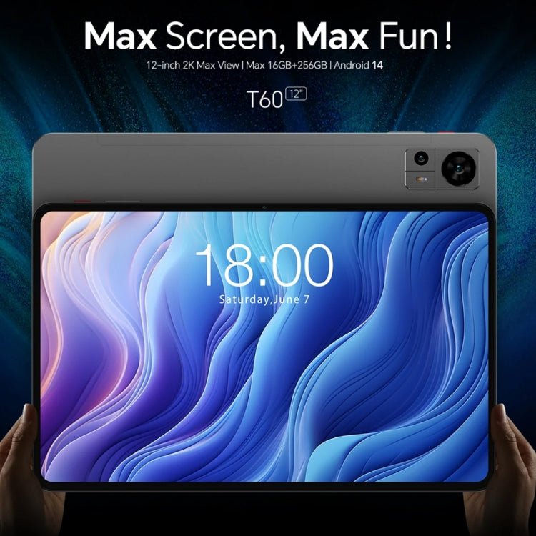 Teclast T60 4G LTE Tablet PC 12 inch, 8GB+256GB, Android 14 Unisoc T616 Octa Core, Support Dual SIM - British D'sire