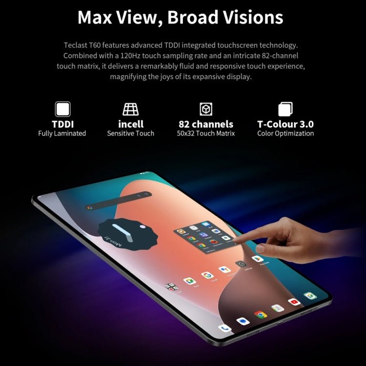 Teclast T60 4G LTE Tablet PC 12 inch, 8GB+256GB, Android 14 Unisoc T616 Octa Core, Support Dual SIM - British D'sire