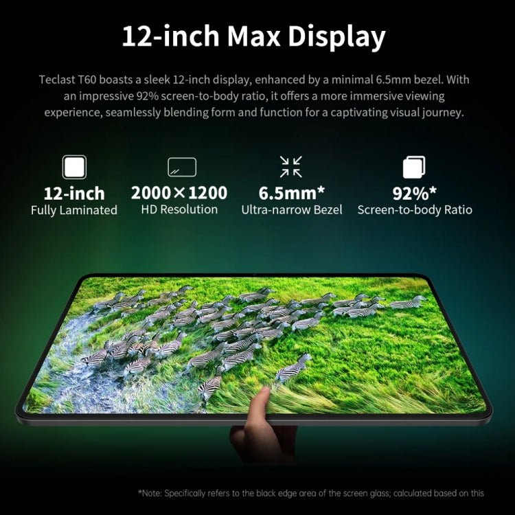 Teclast T60 4G LTE Tablet PC 12 inch, 8GB+256GB, Android 14 Unisoc T616 Octa Core, Support Dual SIM - British D'sire