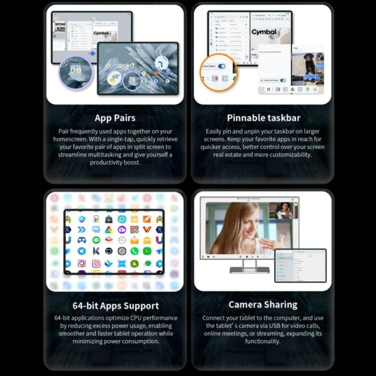 Teclast T60AI WiFi Tablet PC, 6GB+128GB, 12 inch Android 15 Allwinner A733 Octa Core with NPU - British D'sire