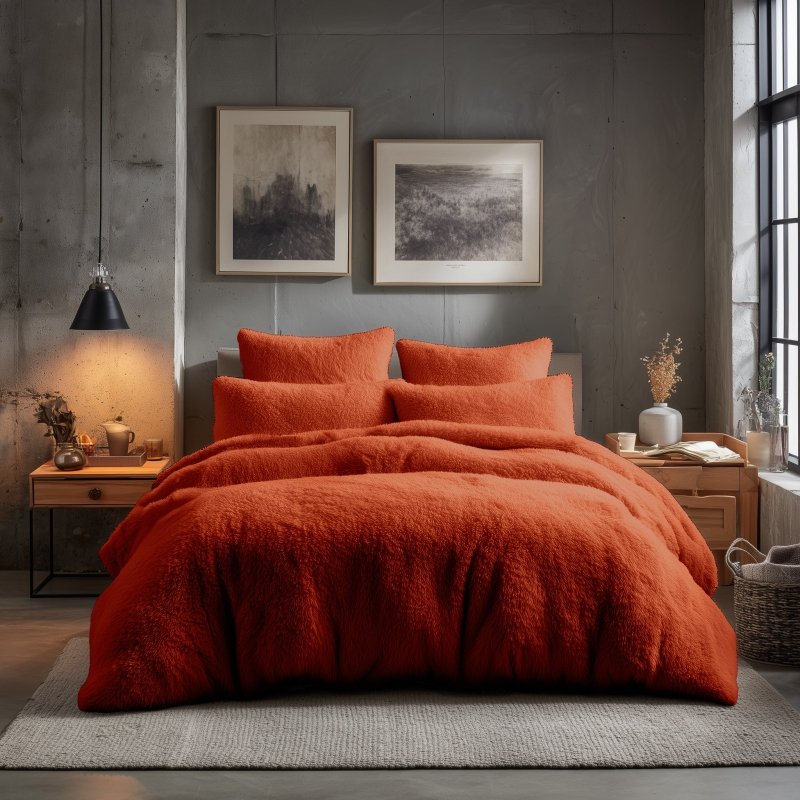 Teddy Bear Fleece Duvet Cover & Pillow Case Set - British D'sire