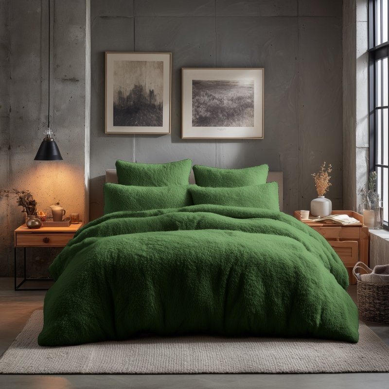 Teddy Bear Fleece Duvet Cover & Pillow Case Set - British D'sire