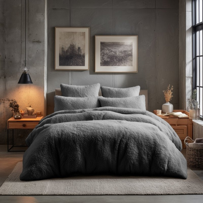 Teddy Bear Fleece Duvet Cover & Pillow Case Set Secondary image