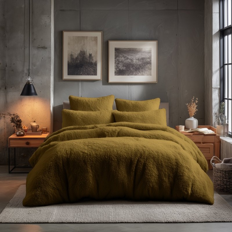 Teddy Bear Fleece Duvet Cover & Pillow Case Set - British D'sire