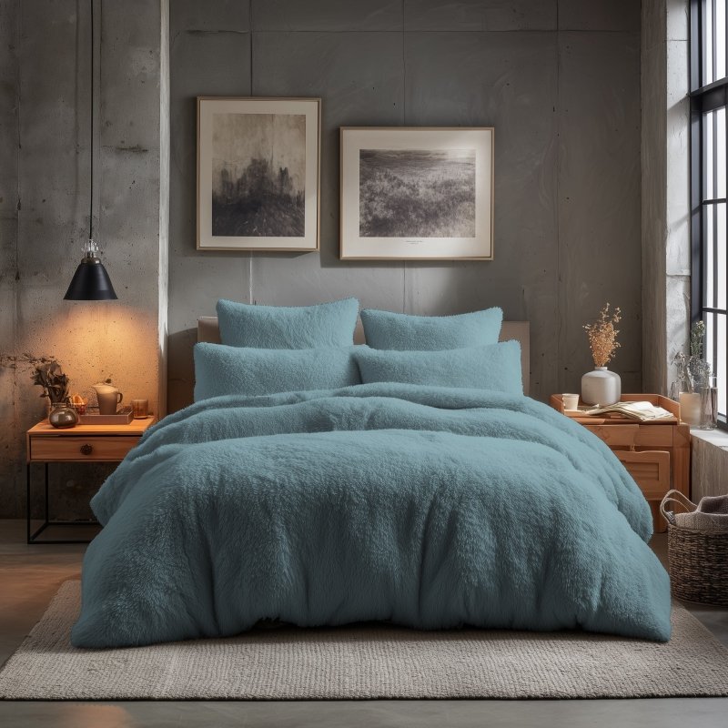 Teddy Bear Fleece Duvet Cover & Pillow Case Set - British D'sire