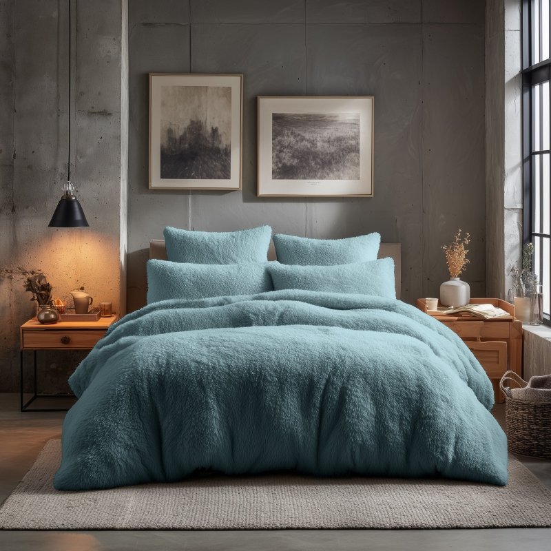 Teddy Bear Fleece Duvet Cover & Pillow Case Set - British D'sire