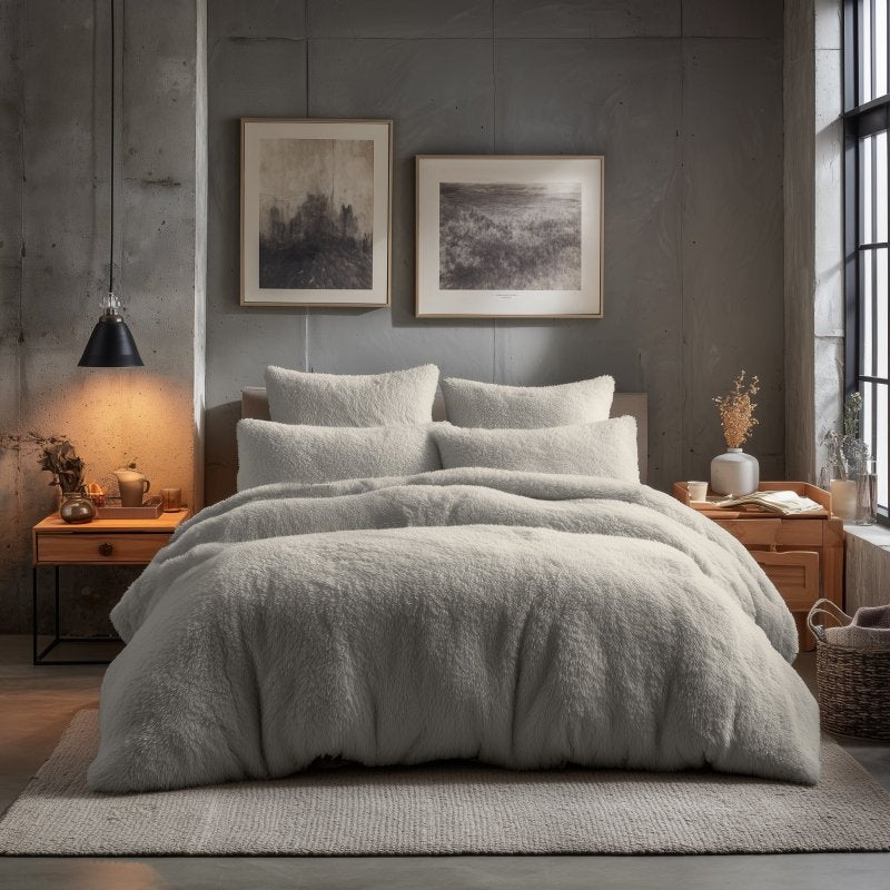 Teddy Bear Fleece Duvet Cover & Pillow Case Set - British D'sire