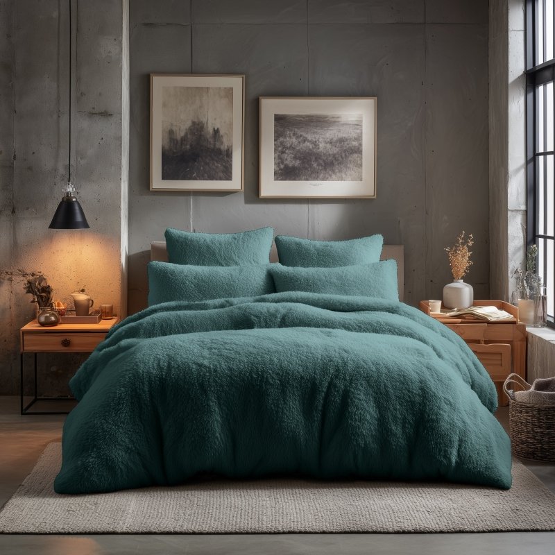 Teddy Bear Fleece Duvet Cover & Pillow Case Set - British D'sire