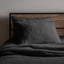 Teddy Bear Fleece Super Soft Cosy Pillow Case Pair - Charcoal - British D'sire