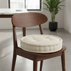 Teddy Fabric Round Booster Cushion Soft Seat Riser Pad for Dining Chair - Chocolate - British D'sire
