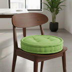 Teddy Fabric Round Booster Cushion Soft Seat Riser Pad for Dining Chair - Chocolate - British D'sire