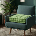 Teddy Fabric Square Booster Cushion Soft Seat Riser Pad for Dining Chair - Black - British D'sire