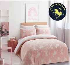 Teddy Fleece Bear Bedding Set Soft Warm Kids Glow In The Dark Duvet Quilt Cover - Home, Furniture & DIY:Bedding:Bedding Sets & Duvet Covers - British D'sire