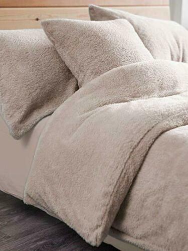 Teddy Fleece Duvet Cover Bedding Set Fitted Sheet Cosy Warm Sherpa Pillowcase - Home, Furniture & DIY:Bedding:Bedding Sets & Duvet Covers - British D'sire Main image