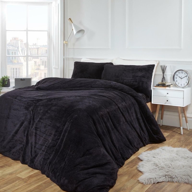 Teddy Fleece Duvet Cover Bedding Set Fitted Sheet Cosy Warm Sherpa Pillowcase - Home, Furniture & DIY:Bedding:Bedding Sets & Duvet Covers - British D'sire