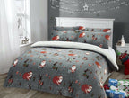Teddy Fleece Duvet Cover Set Printed Star Stag Quilt Warm Cosy Winter Bedding - Home, Furniture & DIY:Bedding:Bedding Sets & Duvet Covers - British D'sire