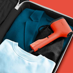 Tefal Pure Pop Slim Handheld Clothes Steamer, No Ironing Board Needed, Ready to Use in 15 Seconds, 70ml Detachable Water Tank, Travel Iron, Garment Steamer, Red, DT2022 - Slim Handheld Clothes Steamer - British D'sire