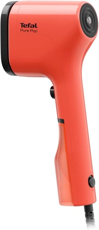 Tefal Pure Pop Slim Handheld Clothes Steamer, No Ironing Board Needed, Ready to Use in 15 Seconds, 70ml Detachable Water Tank, Travel Iron, Garment Steamer, Red, DT2022 - Slim Handheld Clothes Steamer - British D'sire