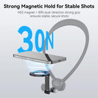 TELESIN Mobile Phone Magnetic Stand Two Claw Adapter Compatible with Chest Strap, Backpack Clip, Neck Mount(Black) - British D'sire