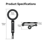 TELESIN Mobile Phone Magnetic Stand Two Claw Adapter Compatible with Chest Strap, Backpack Clip, Neck Mount(Black) - British D'sire