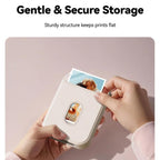 TELESIN Portable Instant Photo Printer With Magnetic Bag & Self - Adhesive Photo Paper For Travel & Memories(White) - British D'sire