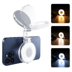 TELESIN S5 - BGD - 01 Mini Phone Magnetic Beauty Replacement Light Tri - color Temperature Portable Selfie Mirror Rotating Stretching Pocket Lamp - British D'sire