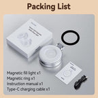 TELESIN S5 - BGD - 01 Mini Phone Magnetic Beauty Replacement Light Tri - color Temperature Portable Selfie Mirror Rotating Stretching Pocket Lamp - British D'sire