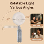 TELESIN S5 - BGD - 01 Mini Phone Magnetic Beauty Replacement Light Tri - color Temperature Portable Selfie Mirror Rotating Stretching Pocket Lamp - British D'sire
