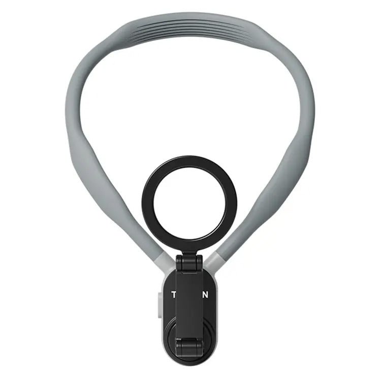 TELESIN Silicone Neck Mount Magnetic Selfie Stick Phone Neck Holder(Gray) - British D'sire