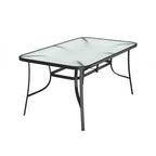 Tempered Glass Outdoor Coffee Table with Parasol Hole 150*90cm - Coffee Table - British D'sire