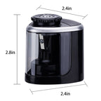 TENWIN Electrical Pencil Sharpener Student Stationery Semi - Automatic Sharpeners Battery Model(Black) - British D'sire