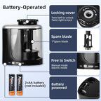 TENWIN Electrical Pencil Sharpener Student Stationery Semi - Automatic Sharpeners Battery Model(Black) - British D'sire