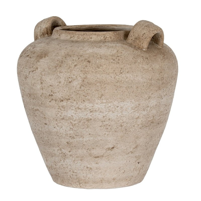 Terra Large Urn Vase With Handles - Terracotta Decorative Vase - Vases - British D'sire