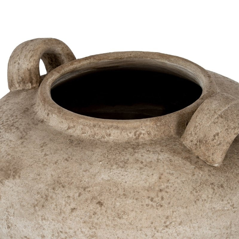 Terra Large Urn Vase With Handles - Terracotta Decorative Vase - Vases - British D'sire