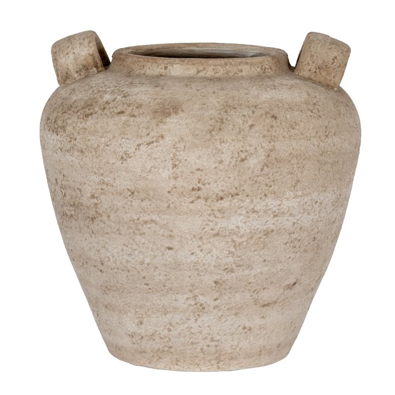 Terra Large Urn Vase With Handles - Terracotta Decorative Vase - Vases - British D'sire