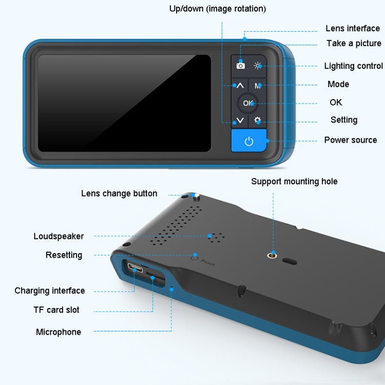 Teslong MS450 5.5mm HD Pixel 4.5 Inch IPS LCD Screen Endoscope Auto Repair Tools - British D'sire