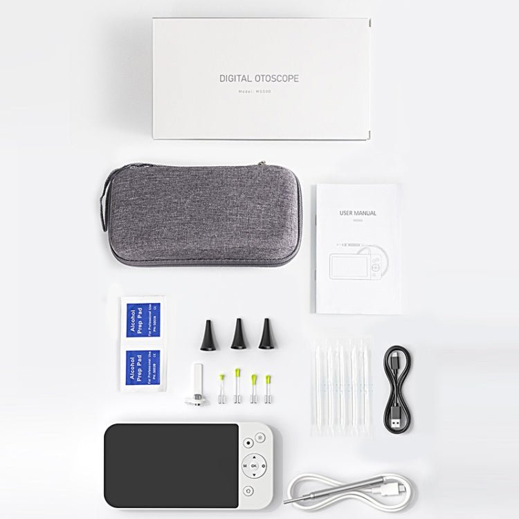 Teslong MS500 5 Inch HD Screen Illuminated Ear Pickers 3.9mm Diameter Visual Ear Care Tool - British D'sire