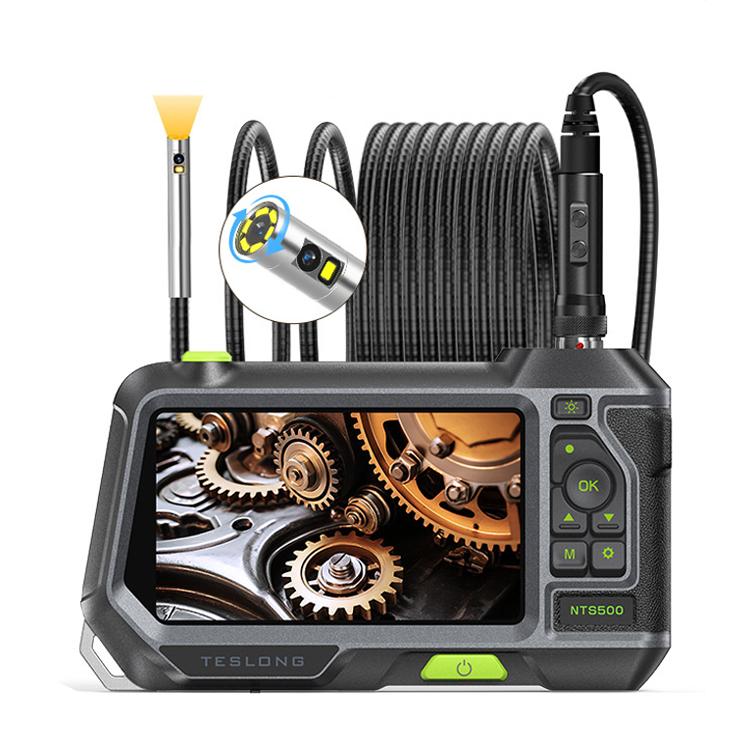 TESLONG NTS500 Industrial Pipeline Endoscope with 5 inch HD Screen, Model:Rotating 8.5mm Dual Lens / 3m - British D'sire