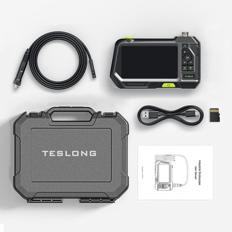 TESLONG NTS500 Industrial Pipeline Endoscope with 5 inch HD Screen, Model:Rotating 8.5mm Dual Lens / 3m - British D'sire