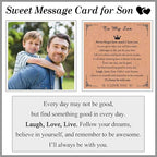 TEVOP Engraved Leather Bracelet Mens Bracelet Gifts for Son Grandson Husband, Perfect Birthday Christmas Valentines Graduation Gifts for Men Boys, Gifts for Fathers Day Dad Grandad Daddy - Bracelets & Bangles - British D'sire