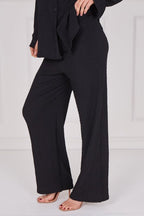 Textured Shirt & Wide - Leg Trouser Co - Ord Set - co ord set - British D'sire