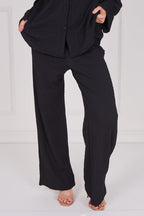 Textured Shirt & Wide - Leg Trouser Co - Ord Set - co ord set - British D'sire