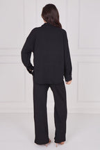 Textured Shirt & Wide - Leg Trouser Co - Ord Set - co ord set - British D'sire