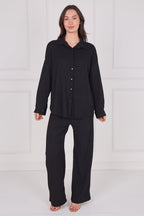 Textured Shirt & Wide - Leg Trouser Co - Ord Set - co ord set - British D'sire