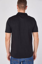 Textured Short Sleeve Polo Shirt - British D'sire