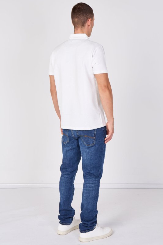 Textured Short Sleeve Polo Shirt - British D'sire