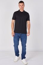 Textured Short Sleeve Polo Shirt - British D'sire