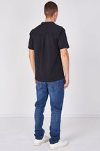 Textured Short Sleeve Revere Collar Shirt - British D'sire