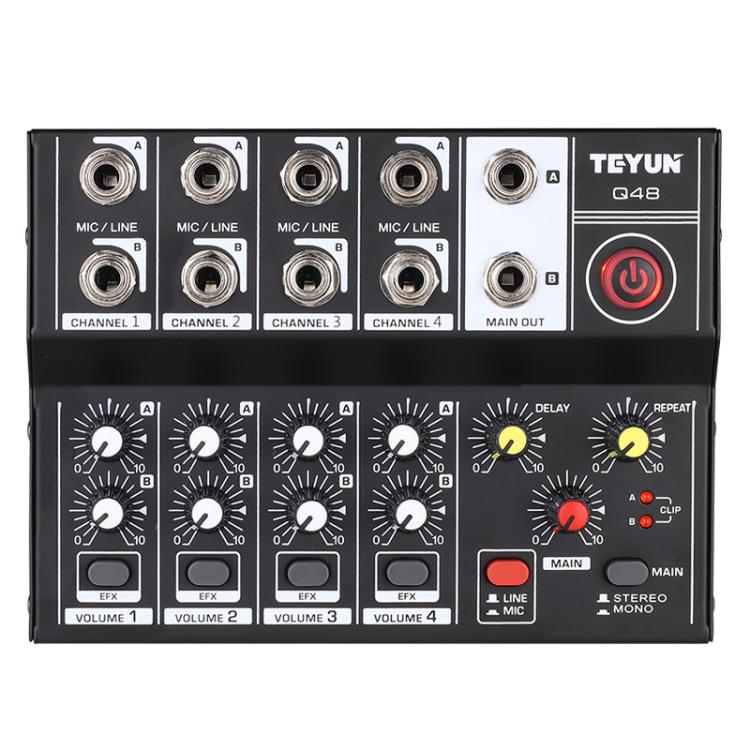 TEYUN Q48 8 - Channels Microphone Audio Mixer - British D'sire