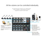 TEYUN Q48 8 - Channels Microphone Audio Mixer - British D'sire